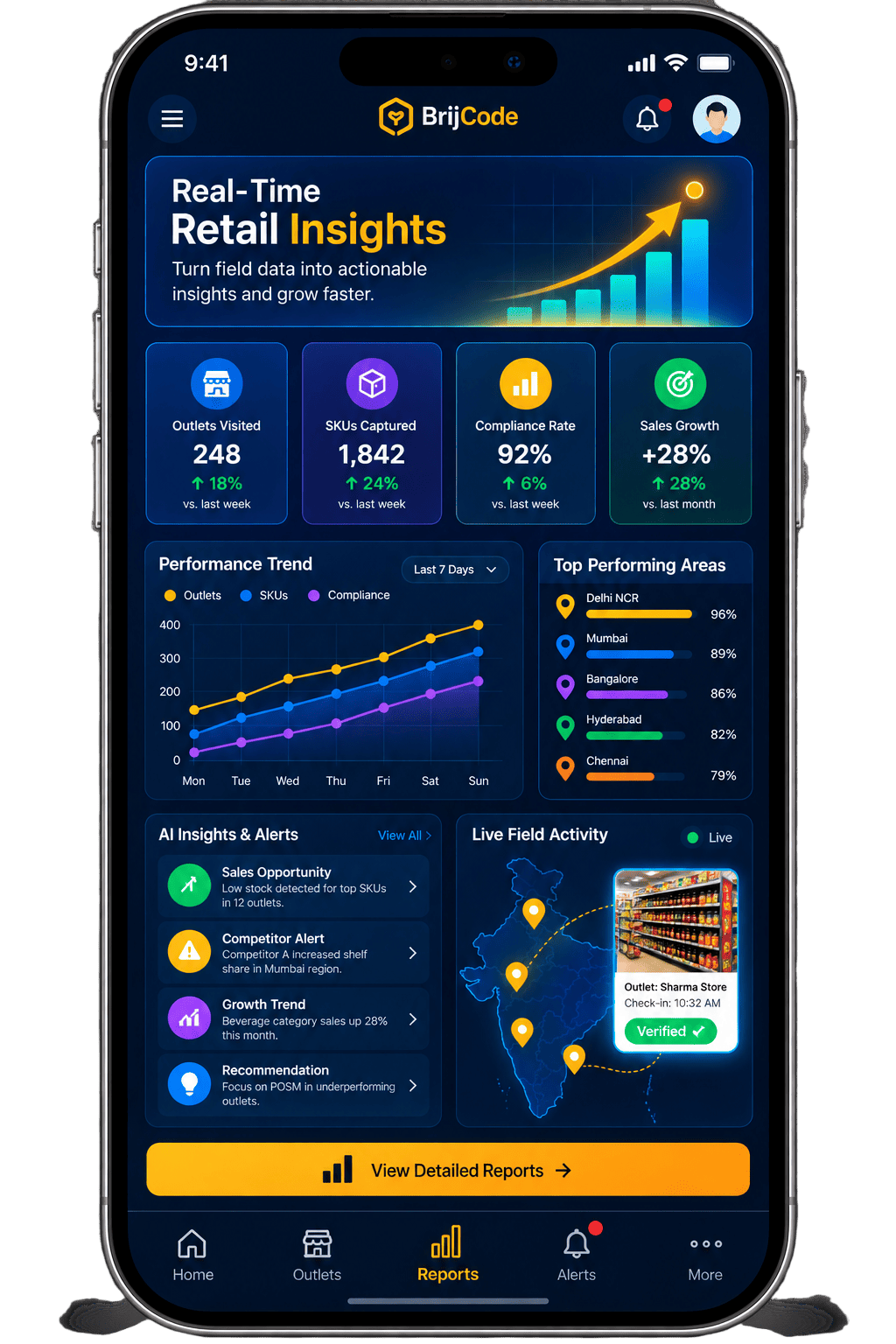 Real-time retail insights on mobile