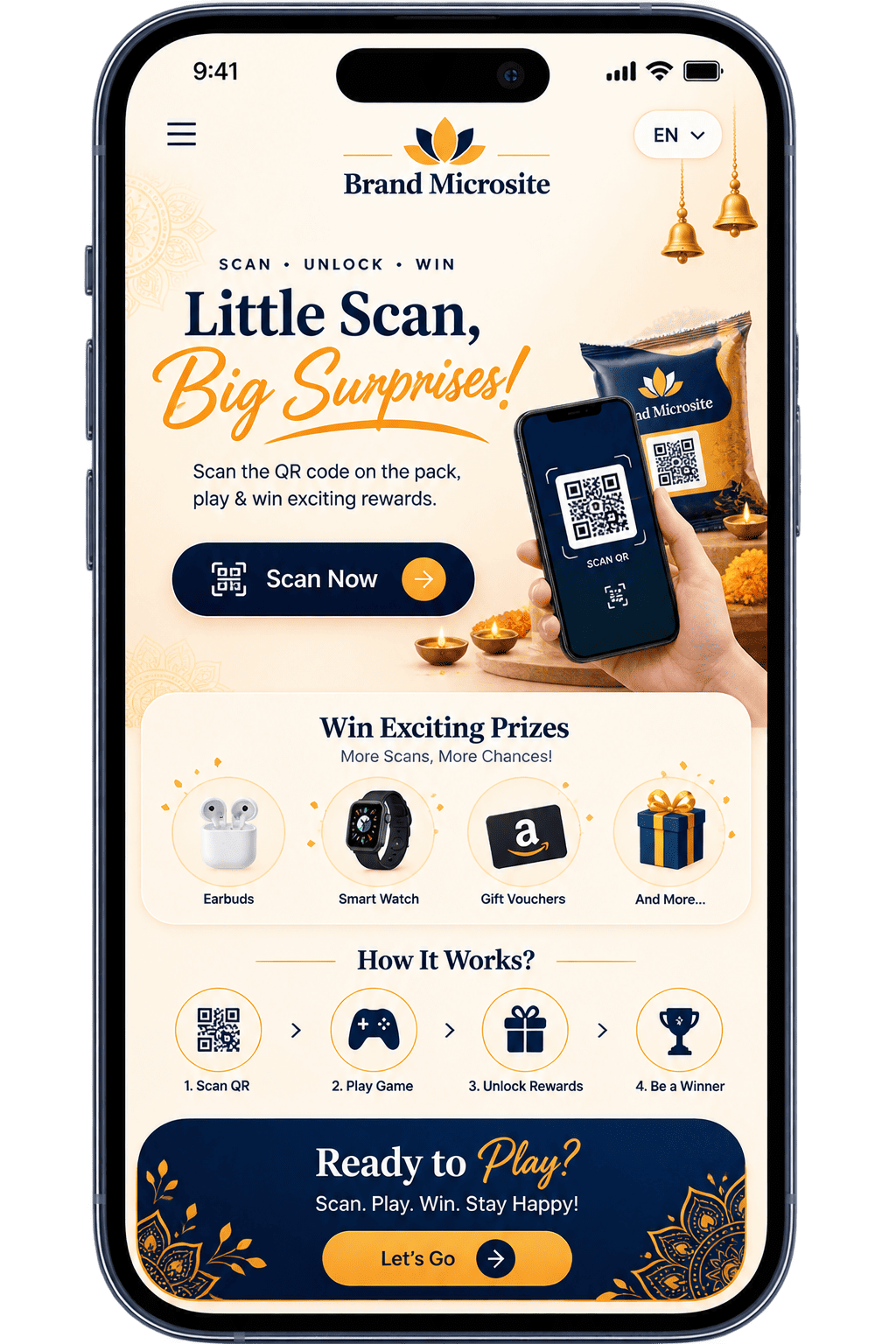 Branded campaign microsite landing experience