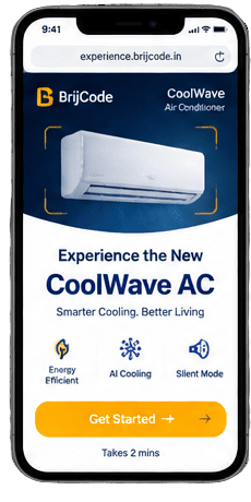 Branded consumer durable product microsite