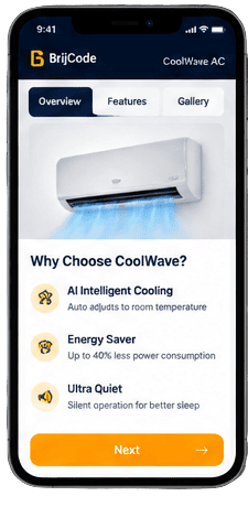 Consumer explores product features and benefits
