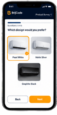 Consumer answering an image-based product question