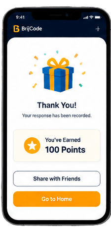 Consumer receives completion confirmation and reward
