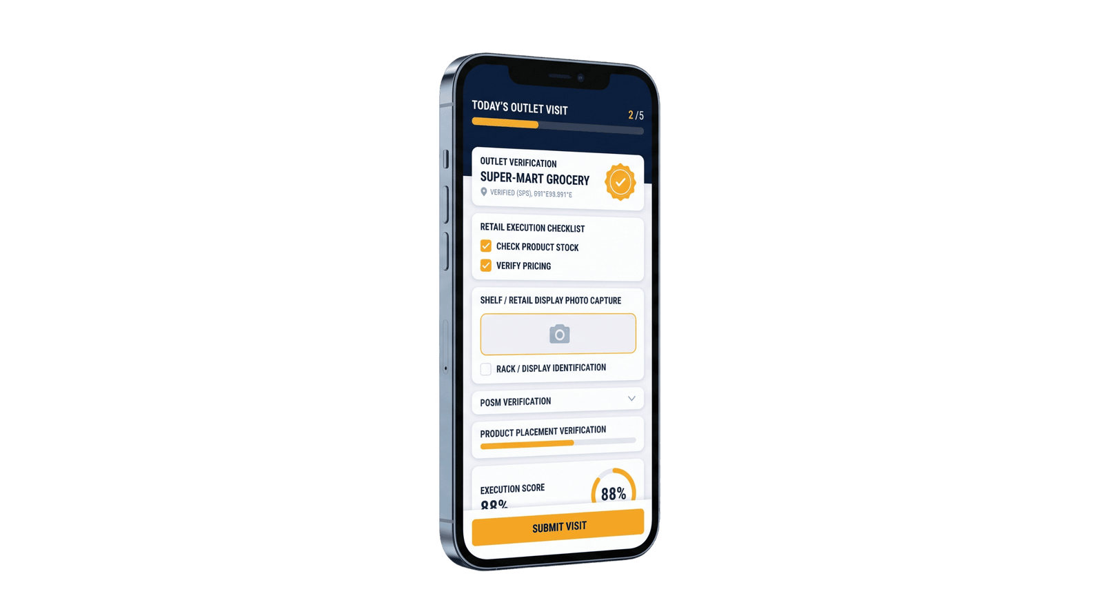 BrijCode retail execution monitoring app on a smartphone